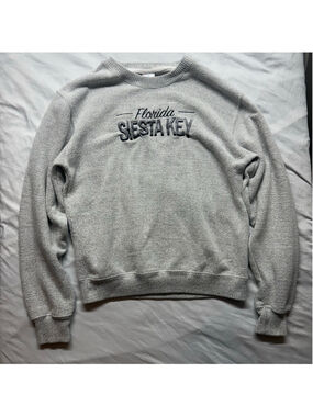 Worldwide Sportswear Siesta Key Florida Embroidered Crewneck Sweatshirt S
